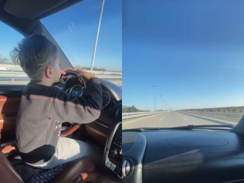 Azyaşlı maşın sürdü - Polis araşdırmalara başladı - VİDEO