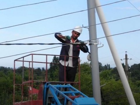Şəkinin iki kəndinin elektrik şəbəkəsi yeniləndi - VİDEO