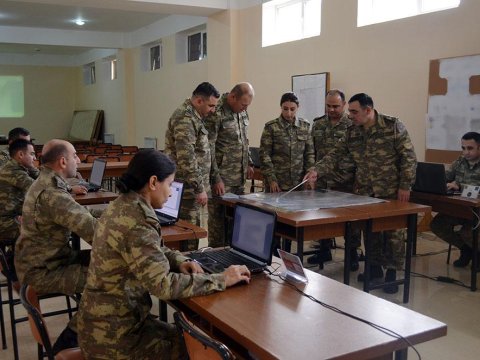 Hərbçilərin taktiki təlimi keçirildi - VİDEO