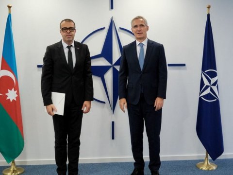 Diplomatımız etimadnaməsini Stoltenberqə təqdim etdi - FOTO