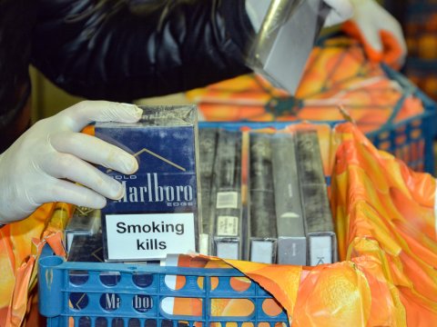 Siqaret qaçaqmalçılığının qarşısı belə alındı - FOTOLAR