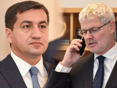 Hikmət Hacıyev İsrail rəsmisilə danışıqlar apardı