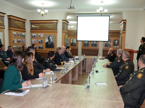 NATO nümayəndələri Milli Müdafiə Universitetində - FOTOLAR