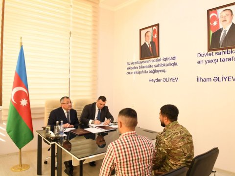 Rövşən Rzayev Ağdamda vətəndaşları qəbul edib - FOTO
