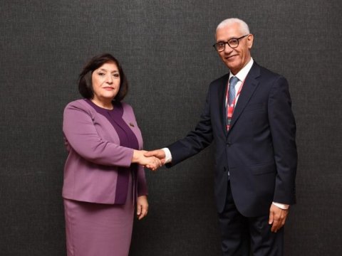 Sahibə Qafarova mərakeşli həmkarı ilə görüşdü 