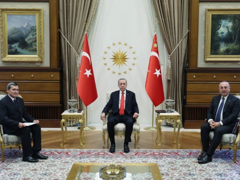 Ərdoğan türkmən naziri qəbul etdi