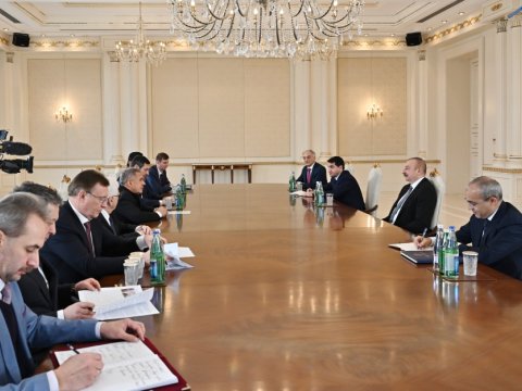 İlham Əliyev Tatarıstan Prezidentini qəbul edib
