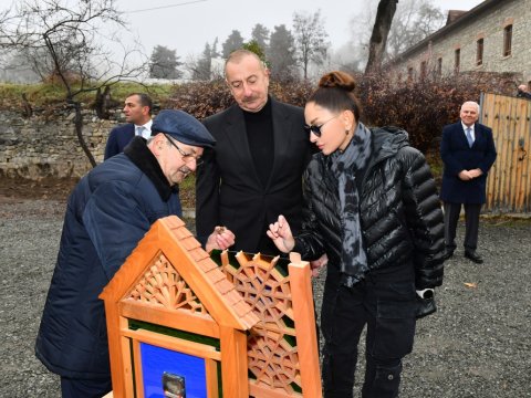 Prezident ailəsi ilə “Yuxarı Baş” qoruğunda - FOTOLAR