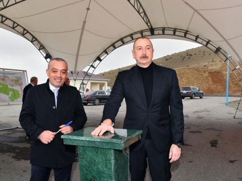 Aqroparkı su ilə təmin edən qurğular istifadəyə verildi
