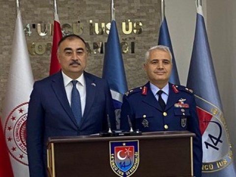 Azərbaycan səfiri Türkiyə hərbi bazasında - FOTO 