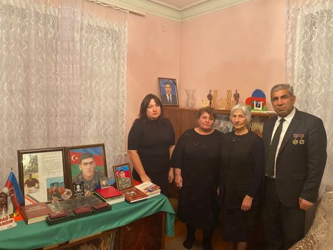 GDU-nun şəhid məzunun ailəsi ziyarət edilib - FOTOLAR