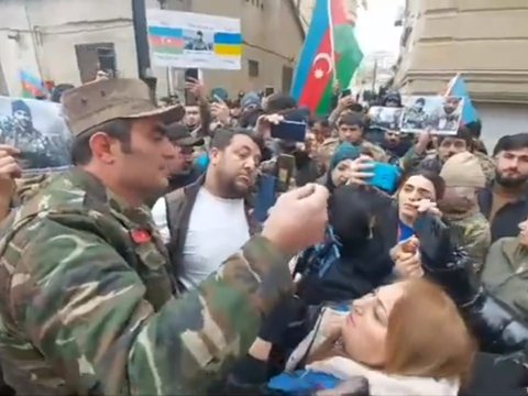 Səfirlik qarşısında aksiya: Misir və Sübhana azadlıq! - VİDEO