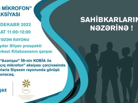 “Açıq mikrofon” Siyəzəndə qurulacaq