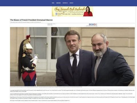 Kanada mətbuatı Makronun Azərbaycana qərəzli münasibətindən YAZDI