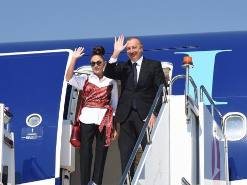 İlham Əliyevin Türkmənistana səfəri başa çatdı 