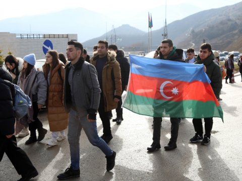 Yeni qruplar Laçın yolunda aksiyaya başladılar - FOTOLAR