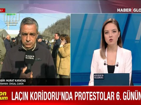 “Haber Global” Xankəndi yolundakı aksiyadan süjet hazırladı - VİDEO