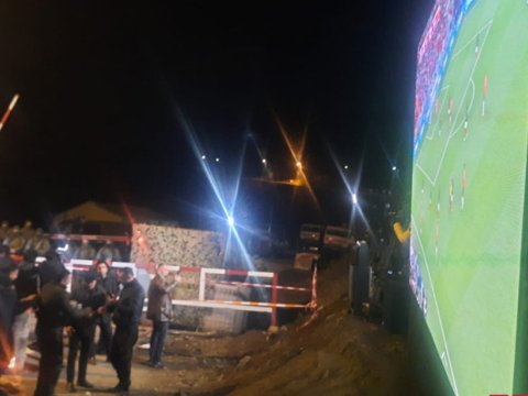 Aksiya iştirakçıları Laçın yolunda dünya çempionatını izləyir 