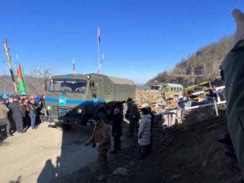 Sülhməramlılar Xankəndi-Laçın yolundan belə keçdilər 