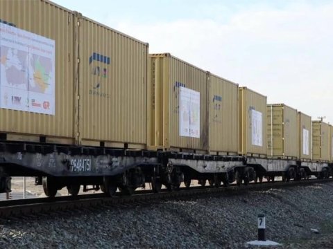 Özbəkistan Orta Dəhlizlə ilk yük qatarını yola saldı