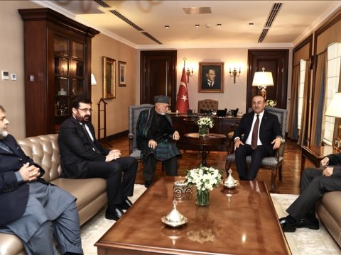 Əfqanıstanın sabiq prezidenti Türkiyəyə gəldi, XİN-də görüş keçirdi