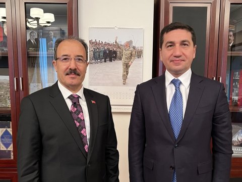 Hikmət Hacıyev Türkiyə səfiri ilə görüşdü - FOTO