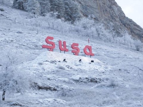 Şuşada qarın hündürlüyü 5 sm-ə çatıb - Qarabağın havası