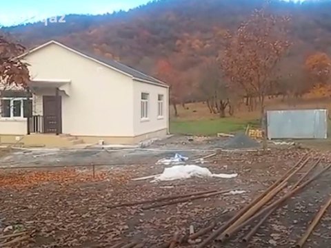 Şəhid ailəsinin evi qazlaşdırıldı - VİDEO