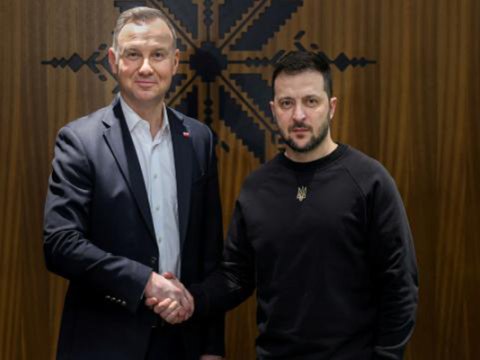 Zelenski polşalı həmkarı ilə görüşdü 