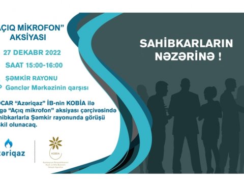 “Azəriqaz” şəmkirli sahibkarlarla görüşəcək