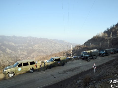 Sülhməramlıların təminat maşınları aksiya ərazisindən maneəsiz keçdi