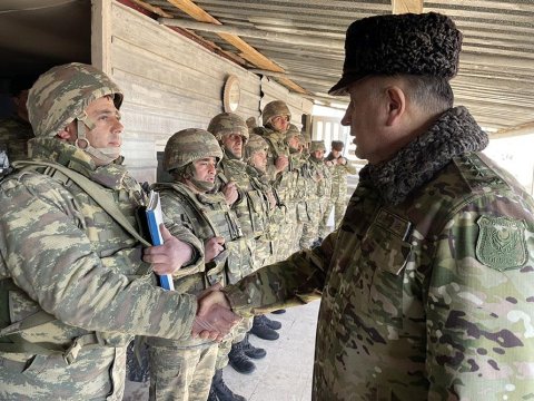 Kərim Vəliyev Qarabağda döyüş hazırlığını yoxladı - FOTOLAR