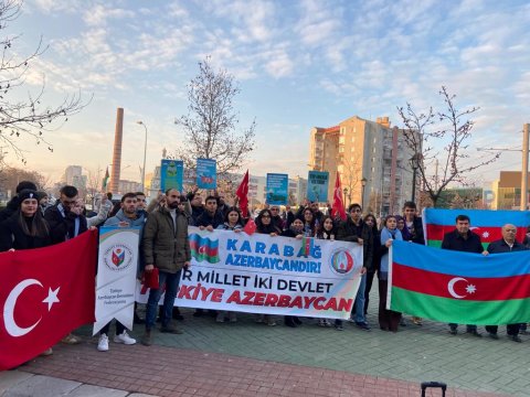 Eskişehirdəki soydaşlarımızdan dəstək aksiyası - FOTO