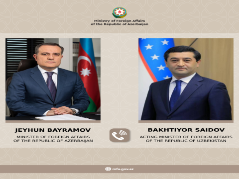 Ceyhun Bayramov özbəkistanlı həmkarı ilə DANIŞDI