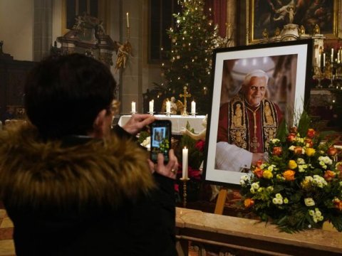 Papa VI Benediktlə vida mərasimi keçirilir - FOTOLAR 