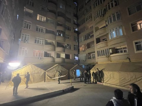 Partlayış baş verən ərazidə çadırlar qurulub - VİDEO 