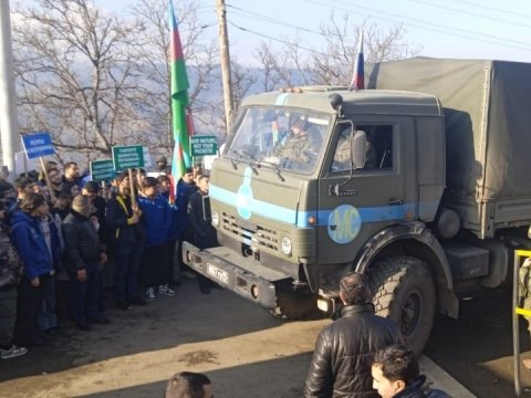 Sülhməramlıların maşınları Xankəndidən Laçına maneəsiz keçdilər