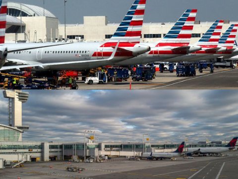 ABŞ-də bütün uçuşlar dayandırıldı - FOTO