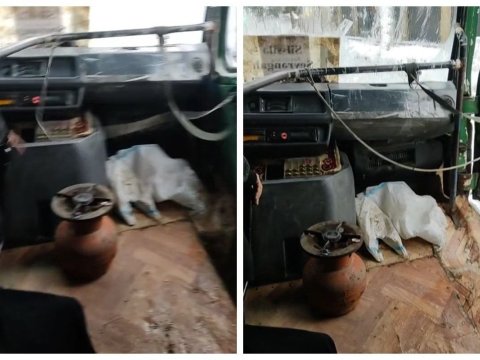 Avtobusda qaz balonu yandıran sürücü SAXLANILDI