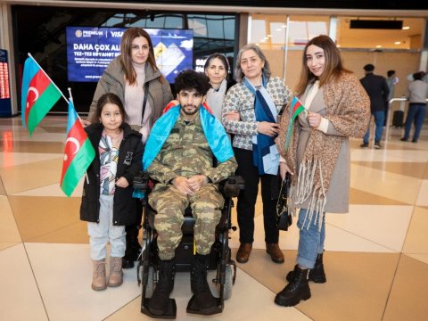 Qazimiz sağalaraq Vətənə qayıtdı - FOTO