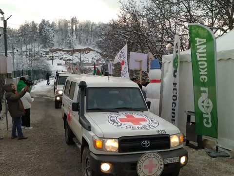 BQXK-nın maşınları Xankəndiyə qayıtdılar