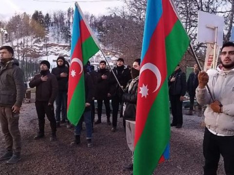 Laçın yolundakı etiraz aksiyasının 37-ci GÜNÜ