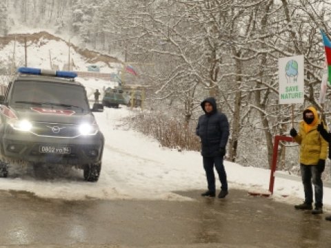 Sülhməramlıların maşını Laçın yolundan maneəsiz keçdi
