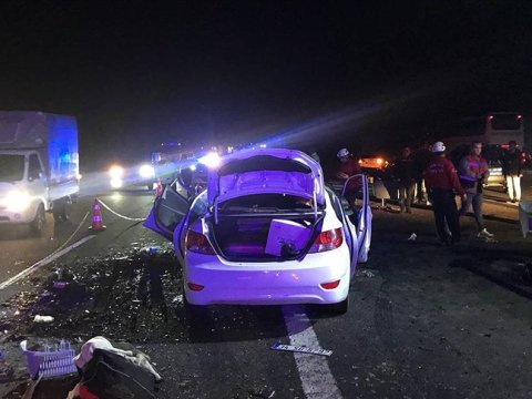 Türkiyədə ağır qəza - 3 nəfər öldü