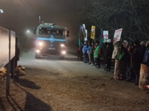 Sülhməramlıların 61 maşını aksiya ərazisindən keçib