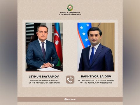 Özbəkistan XİN başçısı Ceyhun Bayramova zəng etdi