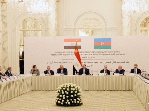 Misir Prezidenti Bakıda iş adamları ilə görüşdü