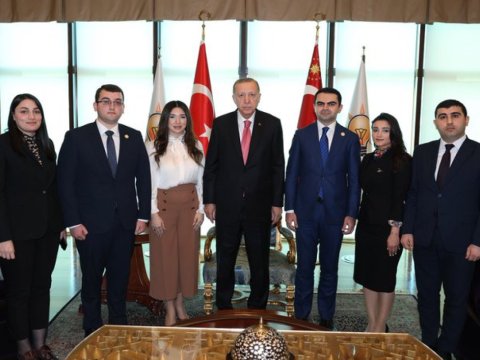 YAP Gənclər Birliyinin sədri Ərdoğanın qəbulunda