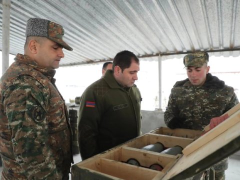 Papikyan hərbi hissələrdə təftişə başladı - FOTOLAR