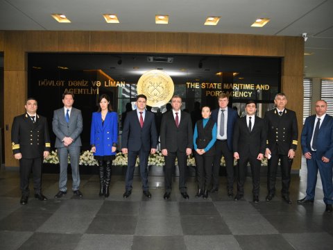 Qazaxıstanın nümayəndə heyəti Liman Agentliyində - FOTOLAR